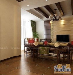 混搭風格三居室98平米10萬 東方城裝修案例 北京房天下家居裝修網