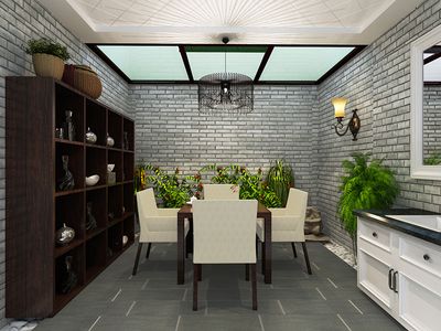 北京6 10萬其它陽臺裝修樣板間