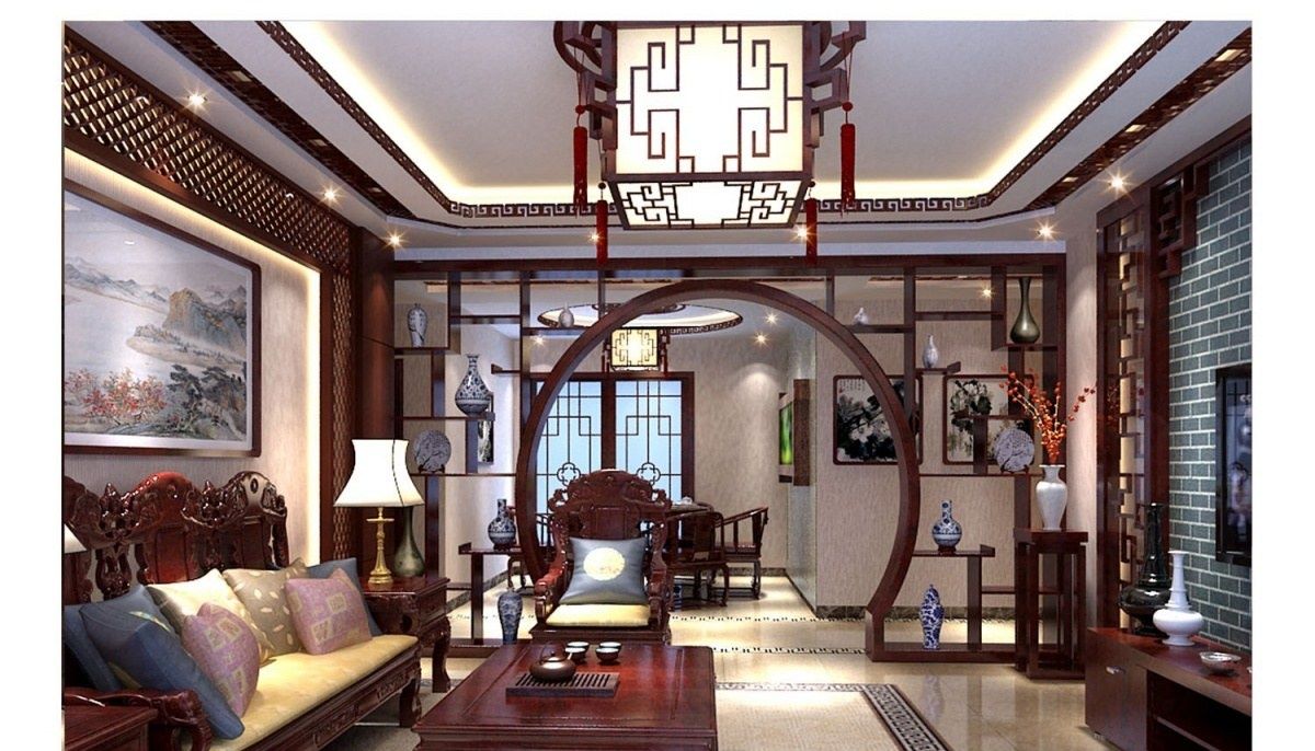 中式古典三居室130平米12萬_麗都河畔裝修案例-北京房天下家居裝修網