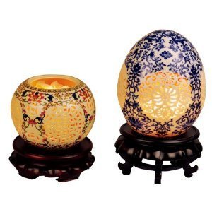 中鹽國本青花瓷鹽燈 融合藝術與健康的裝飾燈